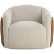 Caris Santa Cruz Oatmeal / Milliken Cognac Swivel Lounge Chair